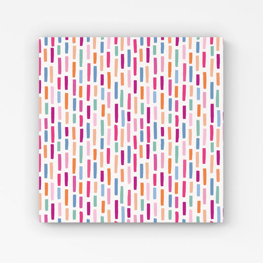 Vertical Abstract Brush Pattern Canvas