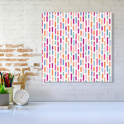 Vertical Abstract Brush Pattern Canvas