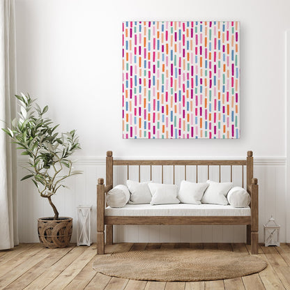 Vertical Abstract Brush Pattern Canvas
