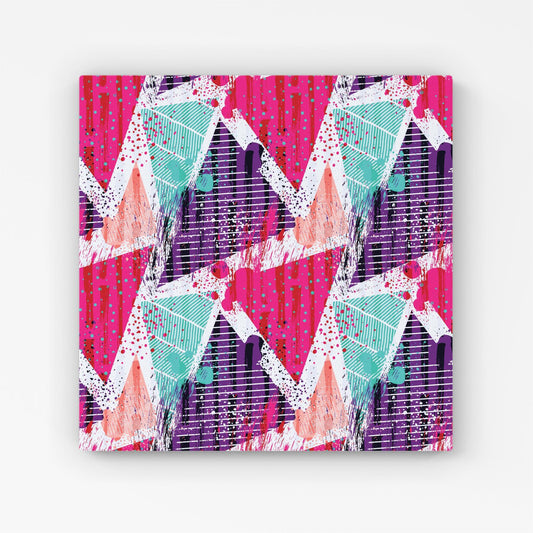 Shabby Geometric Pattern Canvas