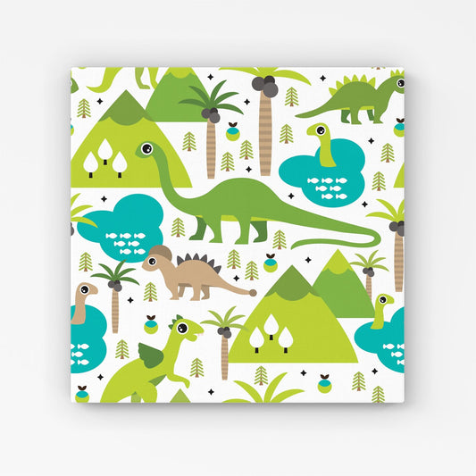 Baby Dinosaur Print Canvas