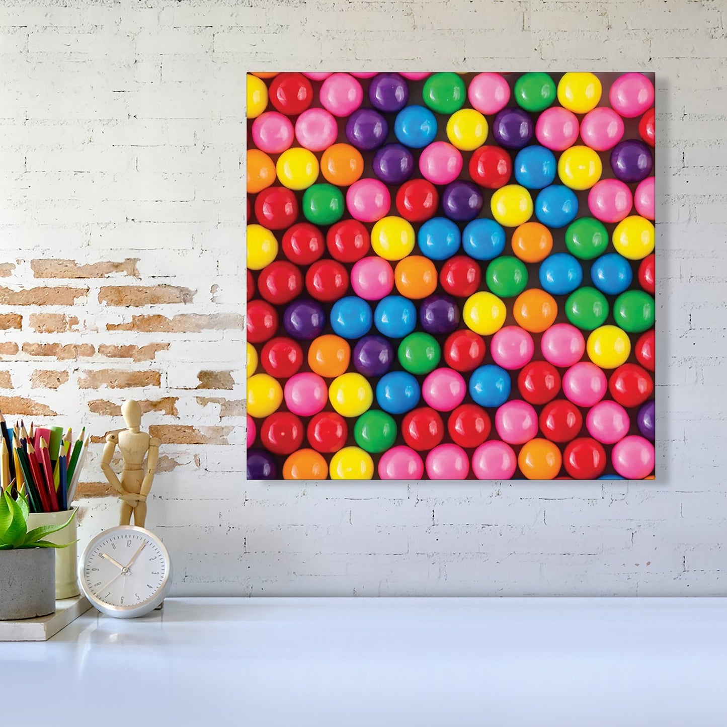 Brightly Colored Gum Balls Canvas