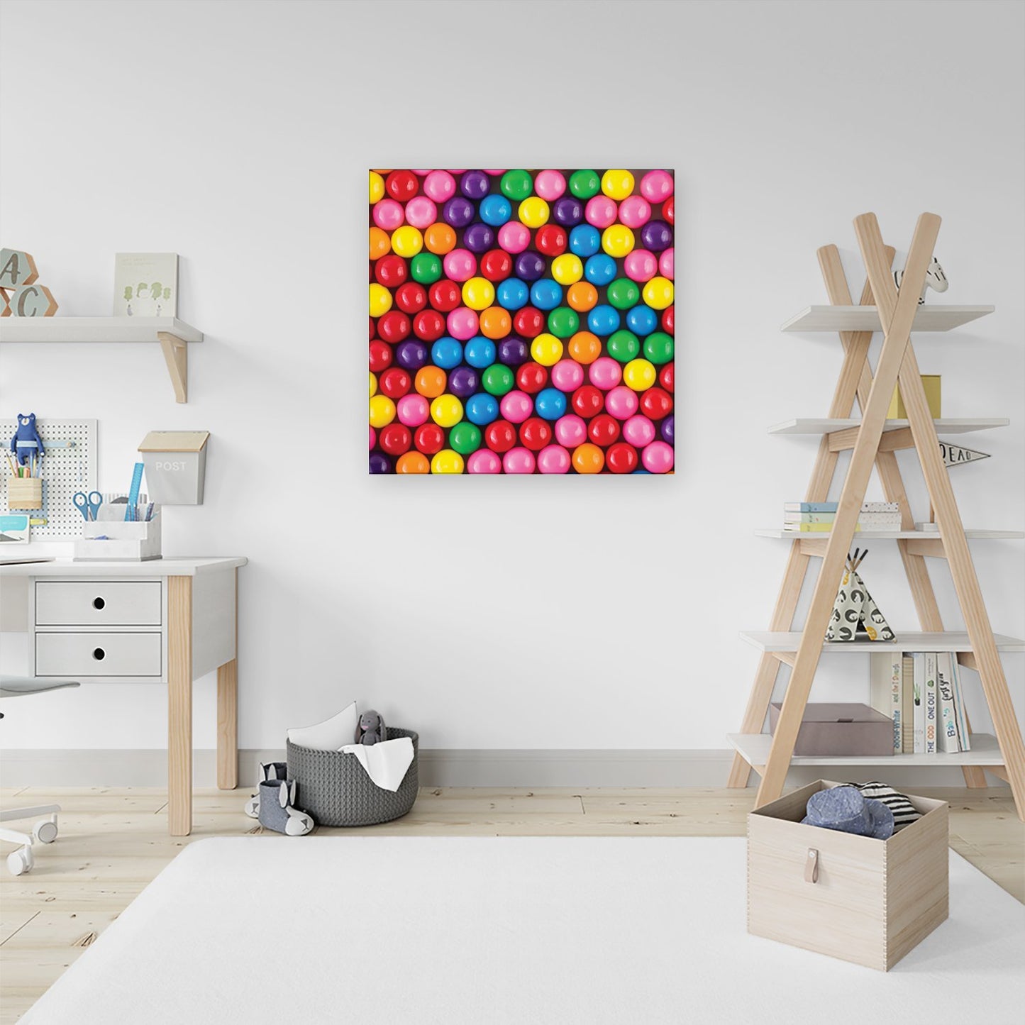 Brightly Colored Gum Balls Canvas