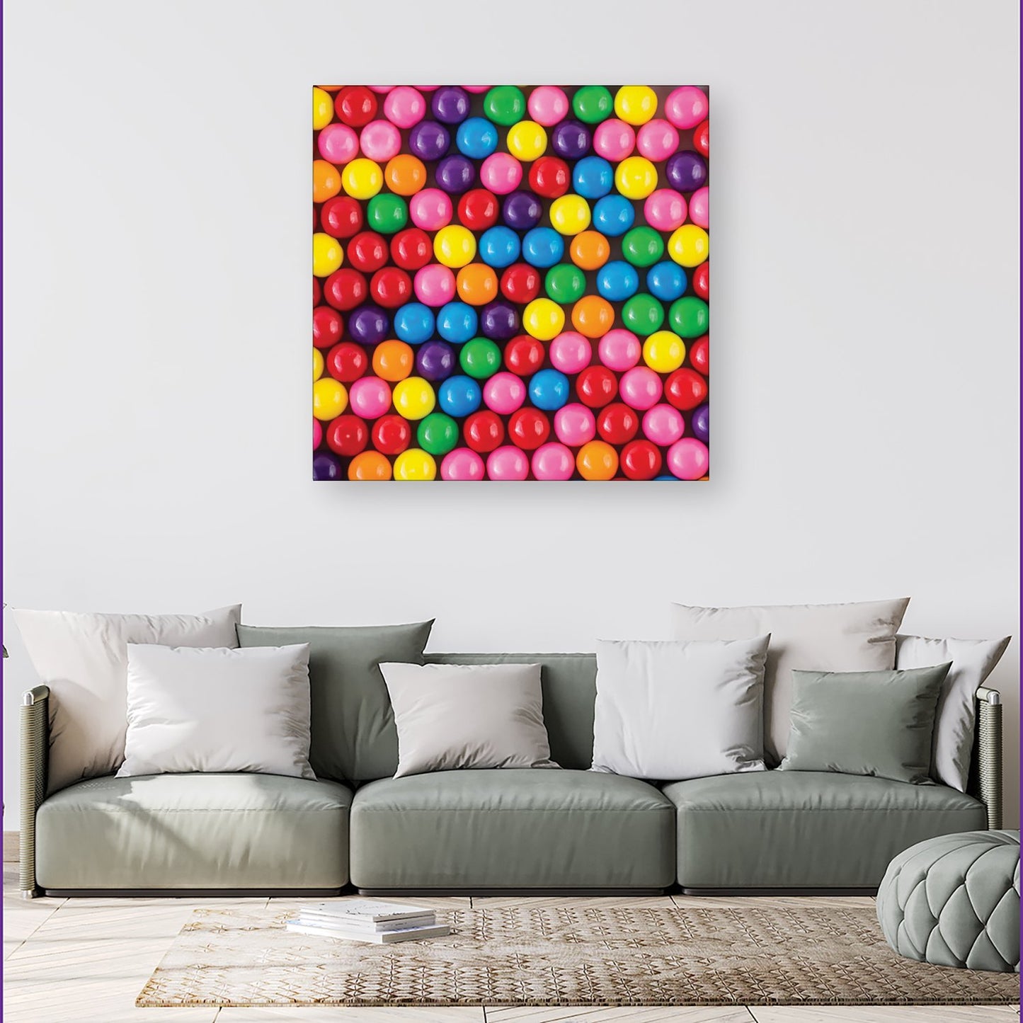 Brightly Colored Gum Balls Canvas