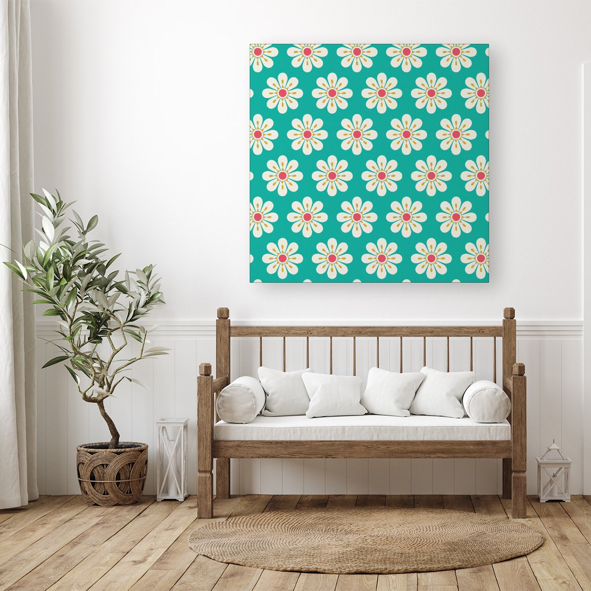 Daisy Pattern Canvas