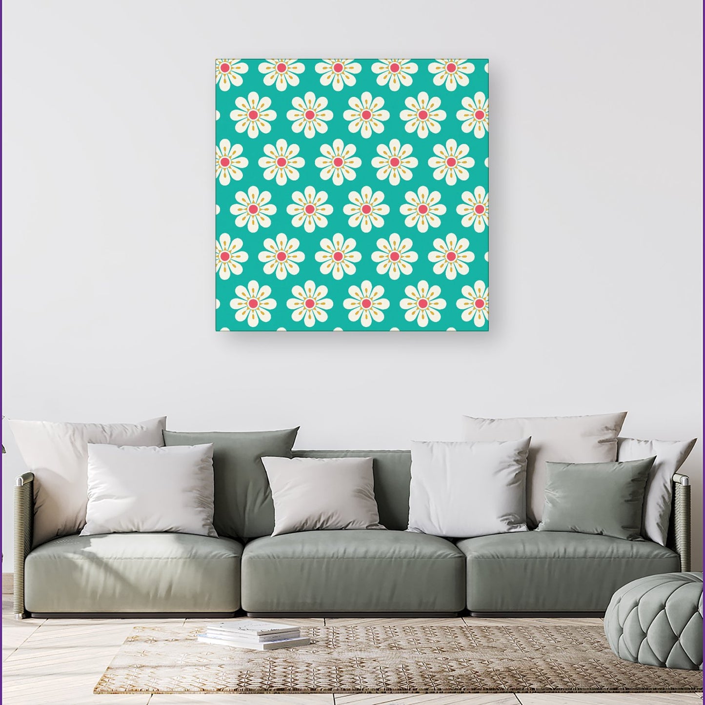 Daisy Pattern Canvas