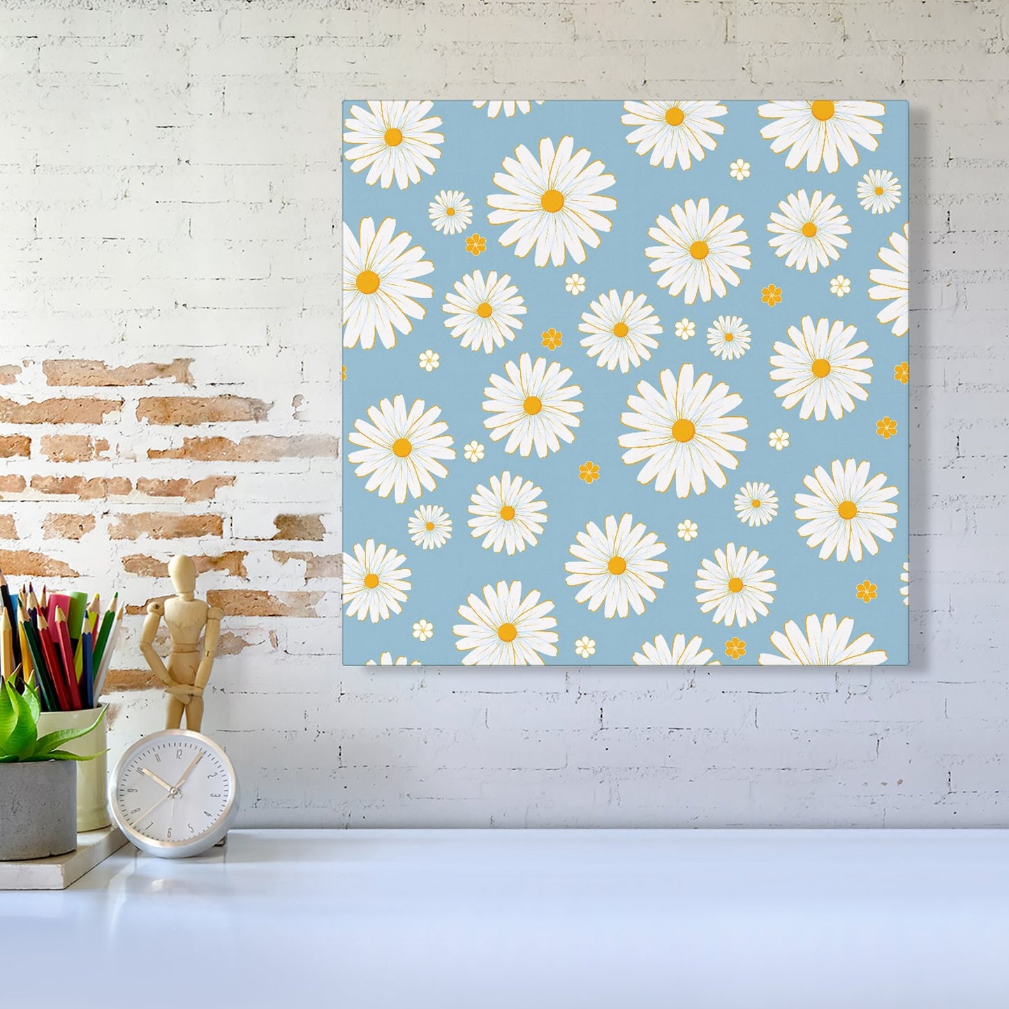 Summer Daisy Pattern Canvas