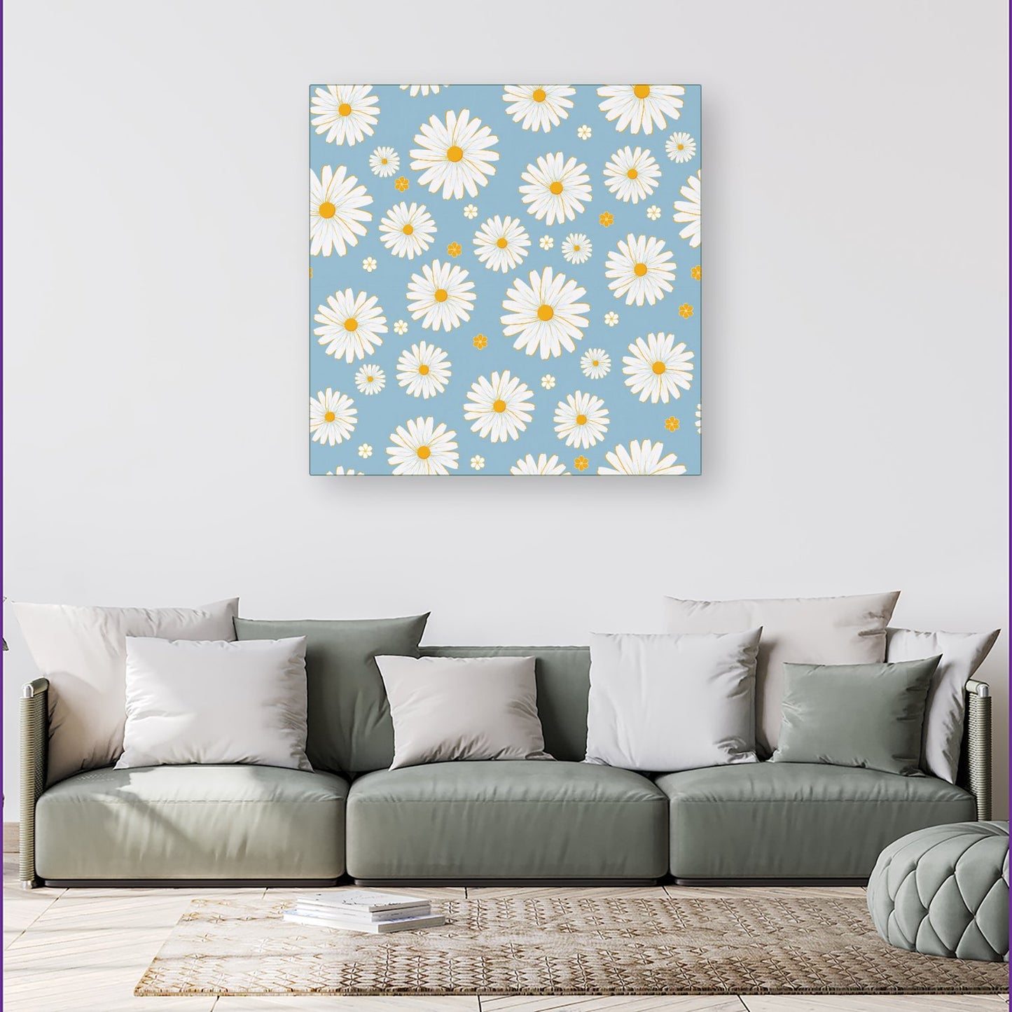 Summer Daisy Pattern Canvas