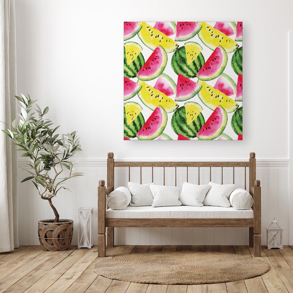 Colourful Melon Pattern Canvas