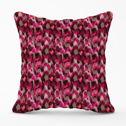 Modern Pink Animal Print Outdoor Cushion