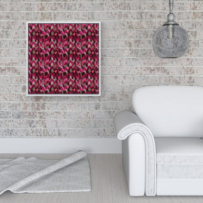Modern Pink Animal Print Framed Canvas