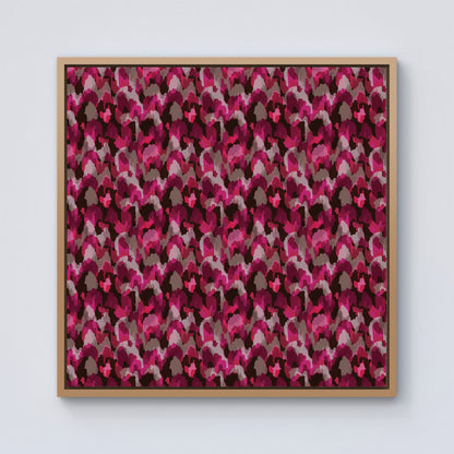 Modern Pink Animal Print Framed Canvas