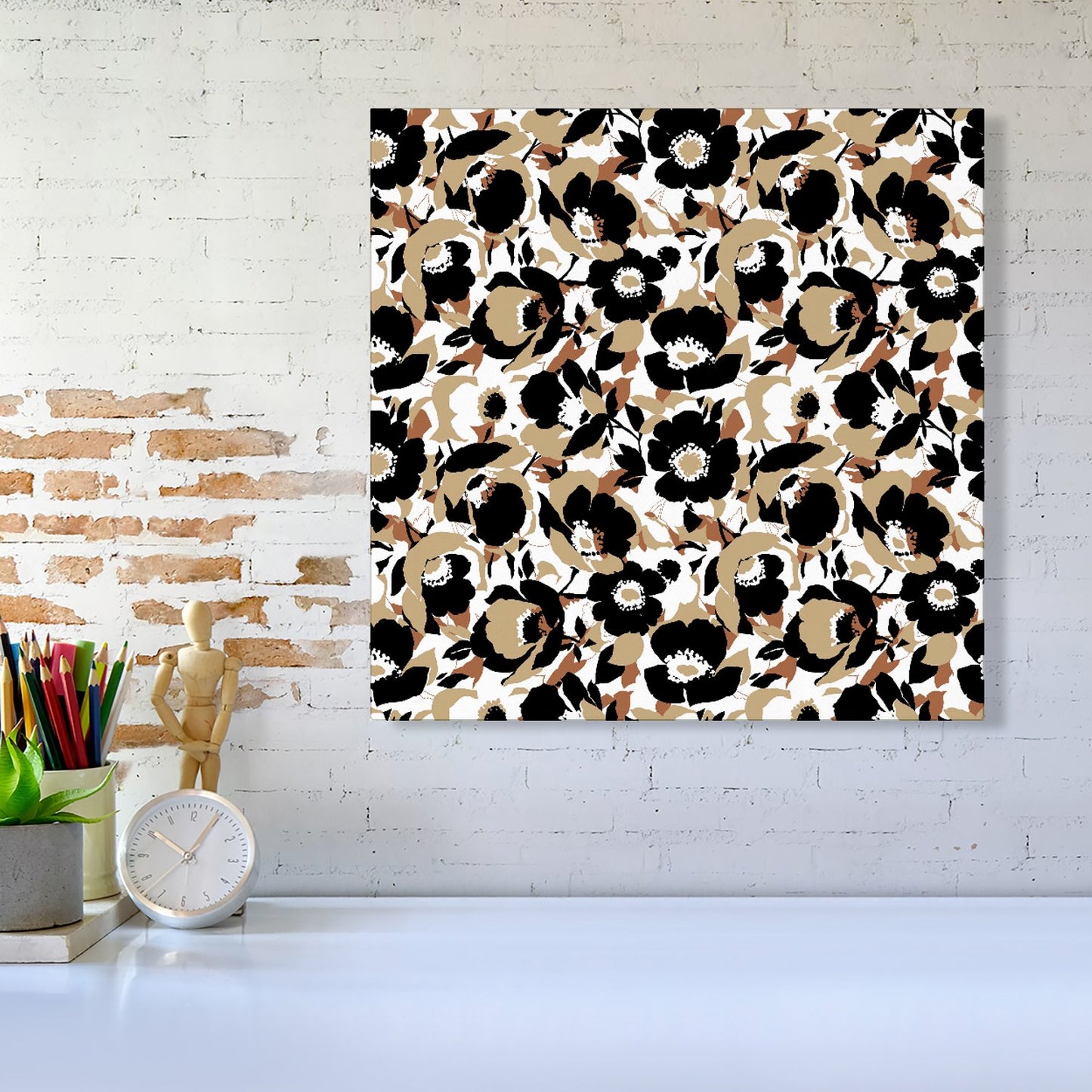 Modern Flower Pattern Canvas