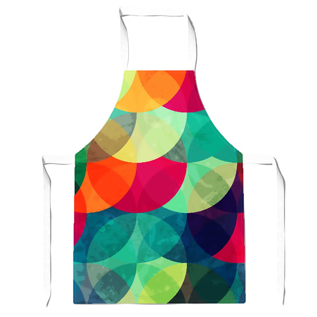 Colourful Grunge Circle Pattern Apron