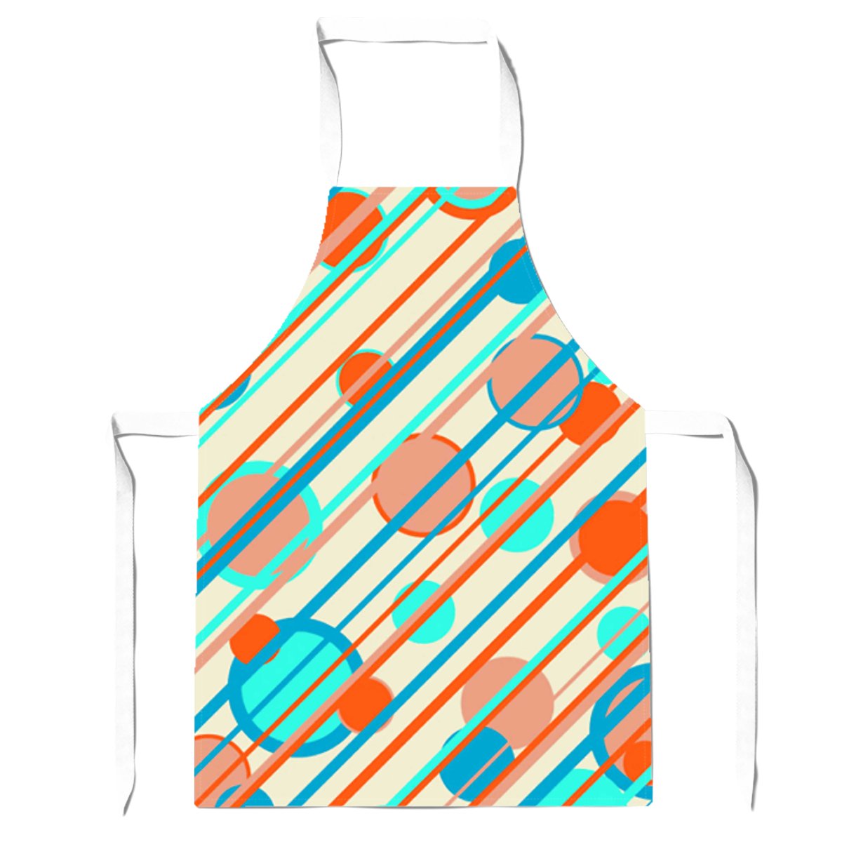 Retro Stripes And Circles Apron