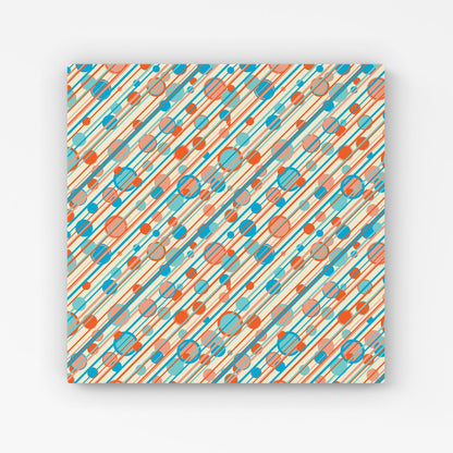 Retro Stripes And Circles Canvas