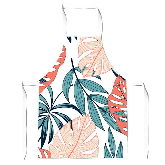Tropical Leaf Pattern Apron