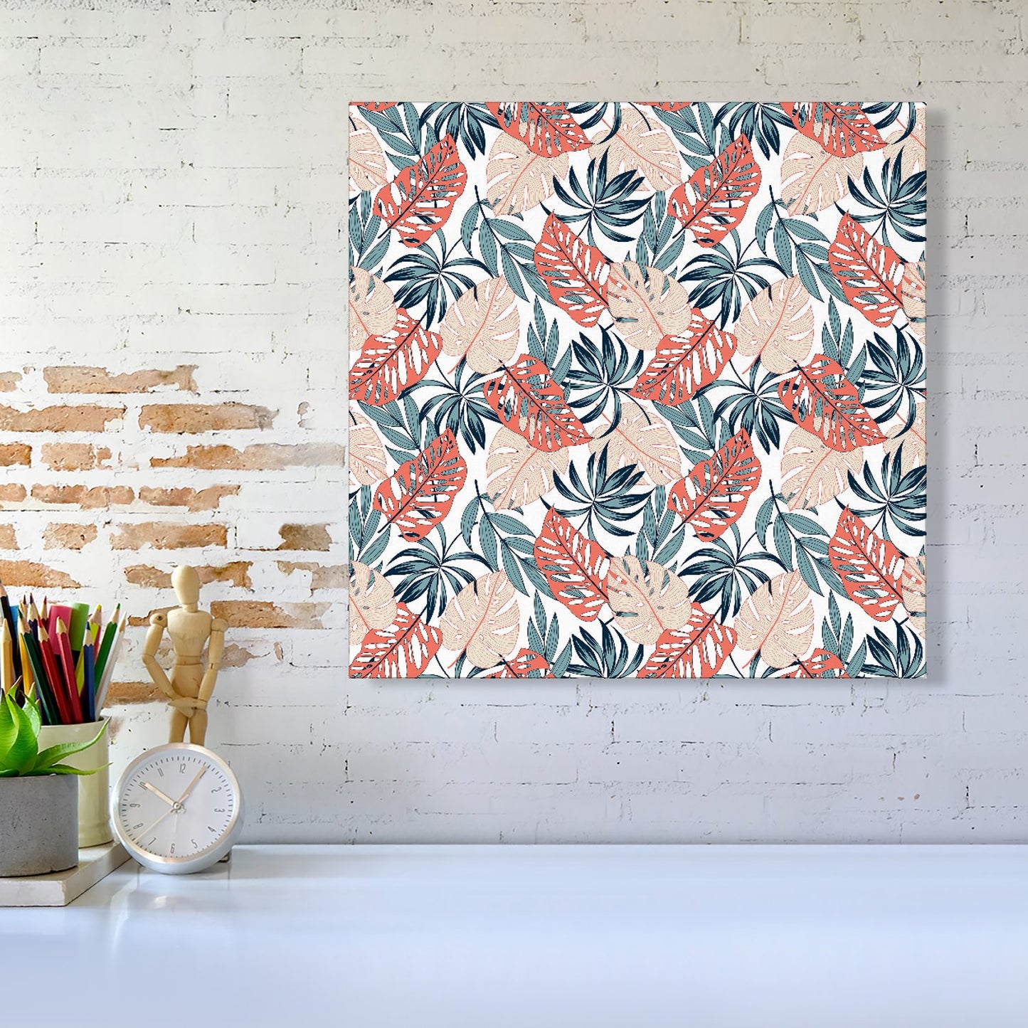 Tropical Leaf Pattern Canvas
