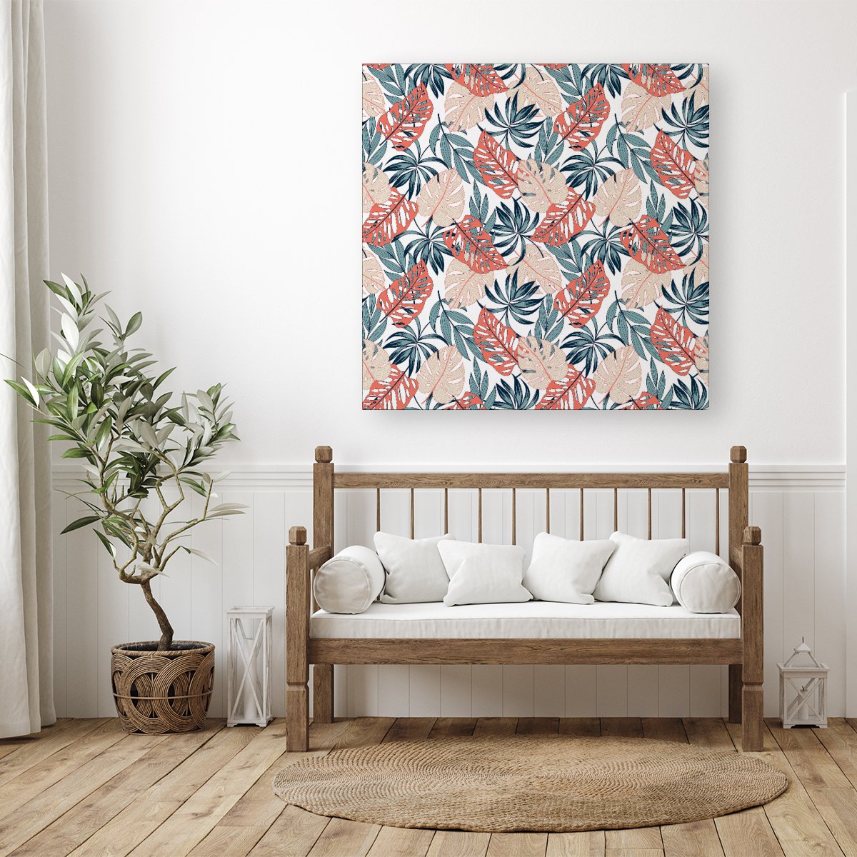 Tropical Leaf Pattern Canvas