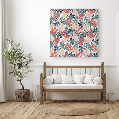 Tropical Leaf Pattern Canvas