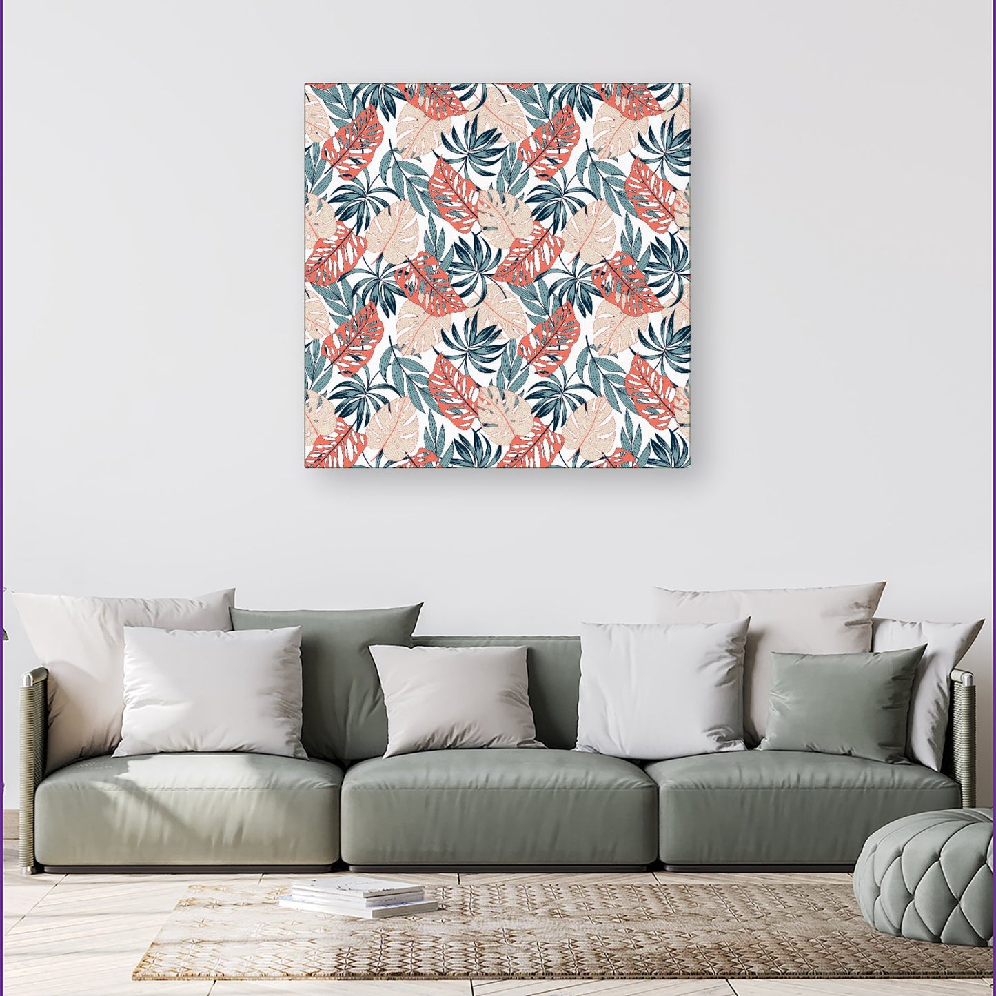 Tropical Leaf Pattern Canvas