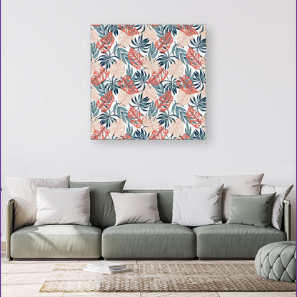 Tropical Leaf Pattern Canvas
