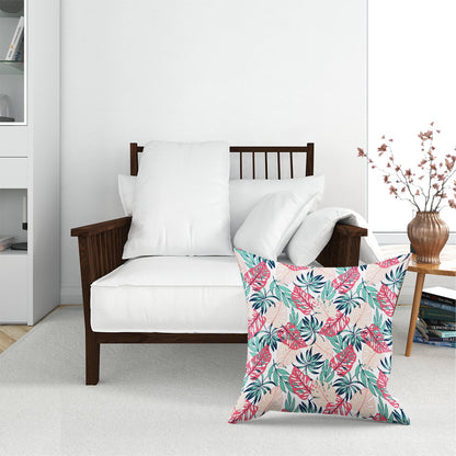 Tropical Leaf Pattern Floor Cushion