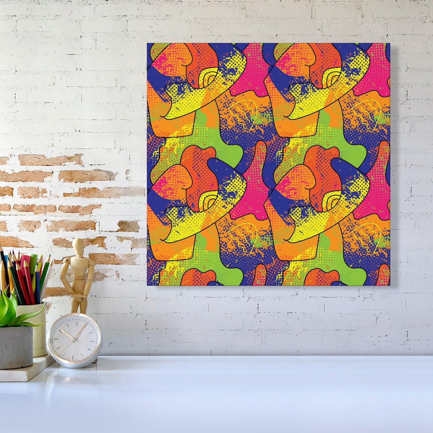Bright Abstract Pattern Canvas