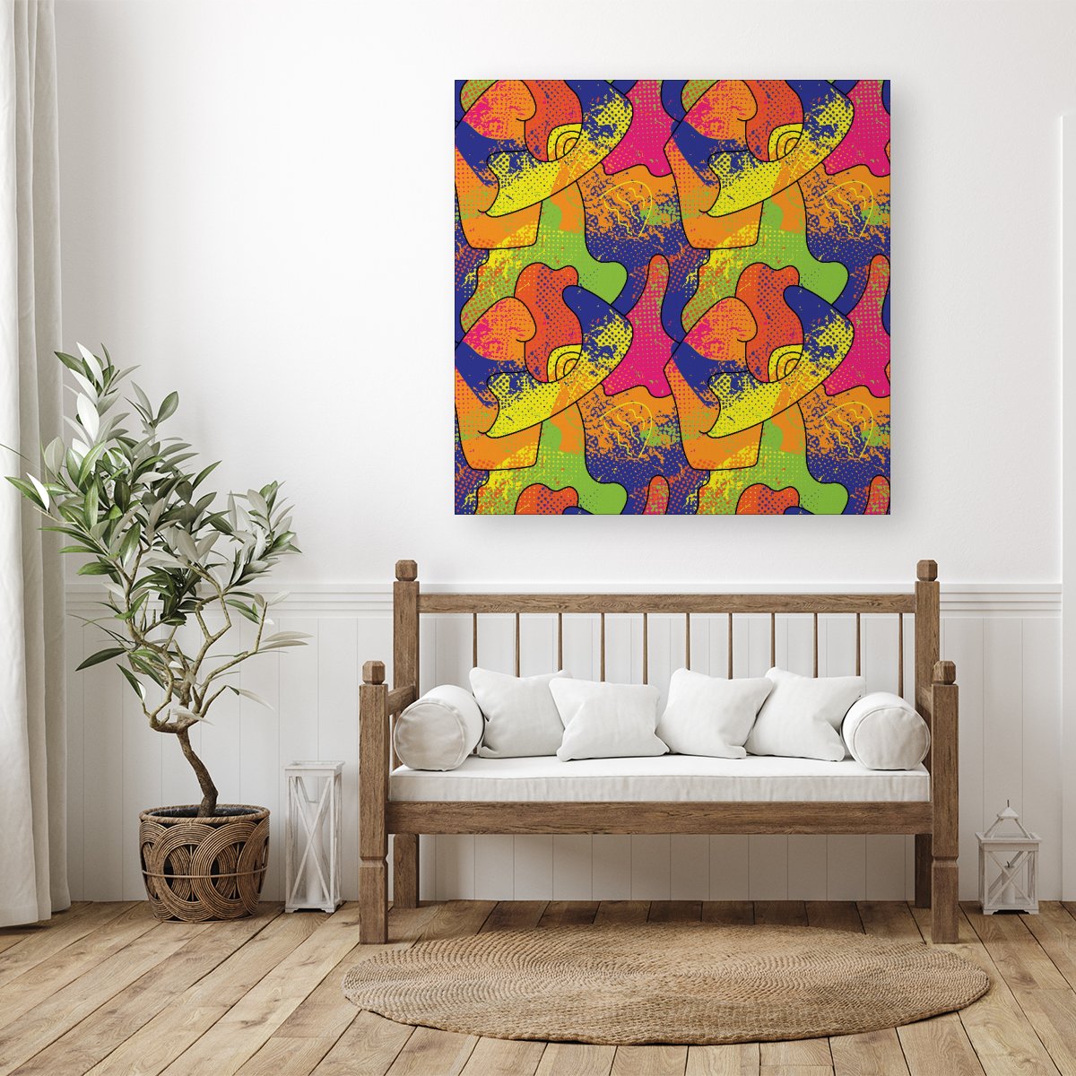 Bright Abstract Pattern Canvas