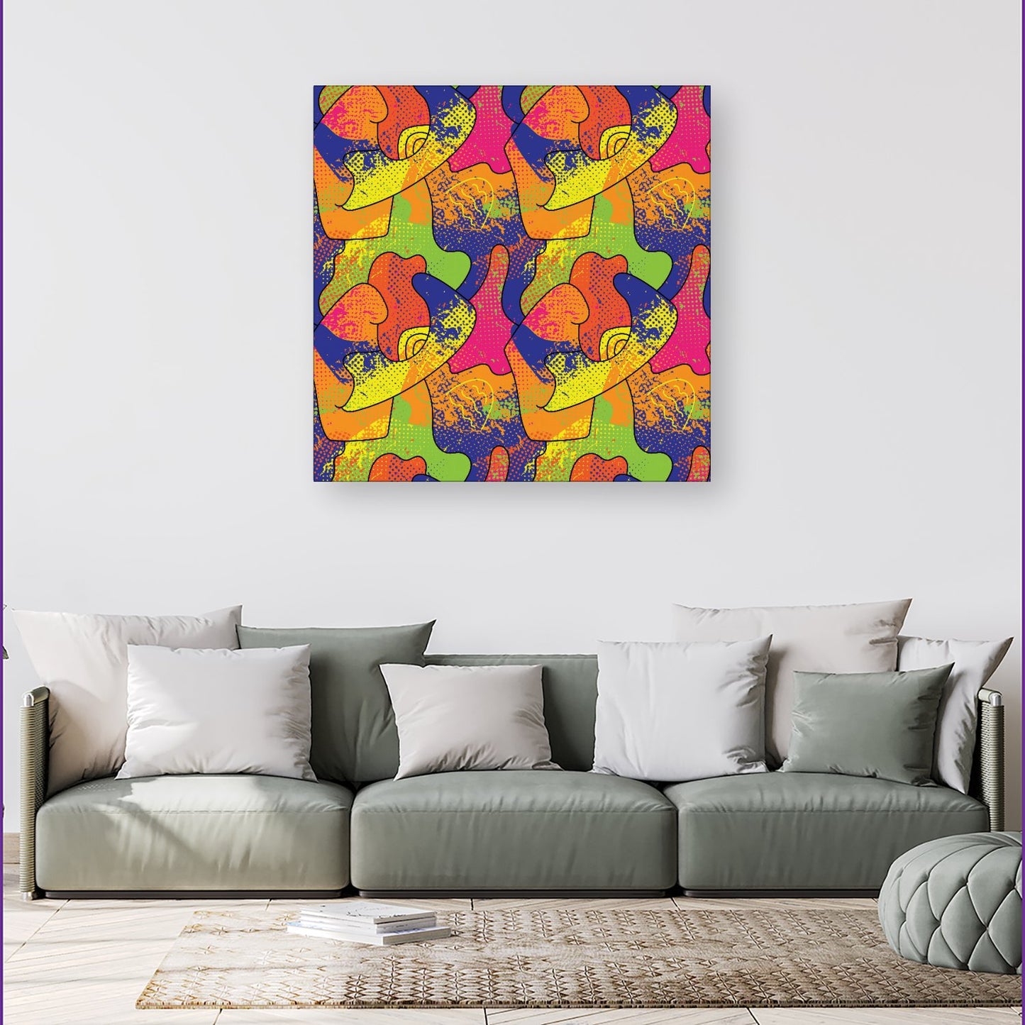 Bright Abstract Pattern Canvas