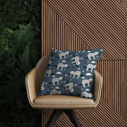 Sleeping Sloth Pattern Outdoor Cushion