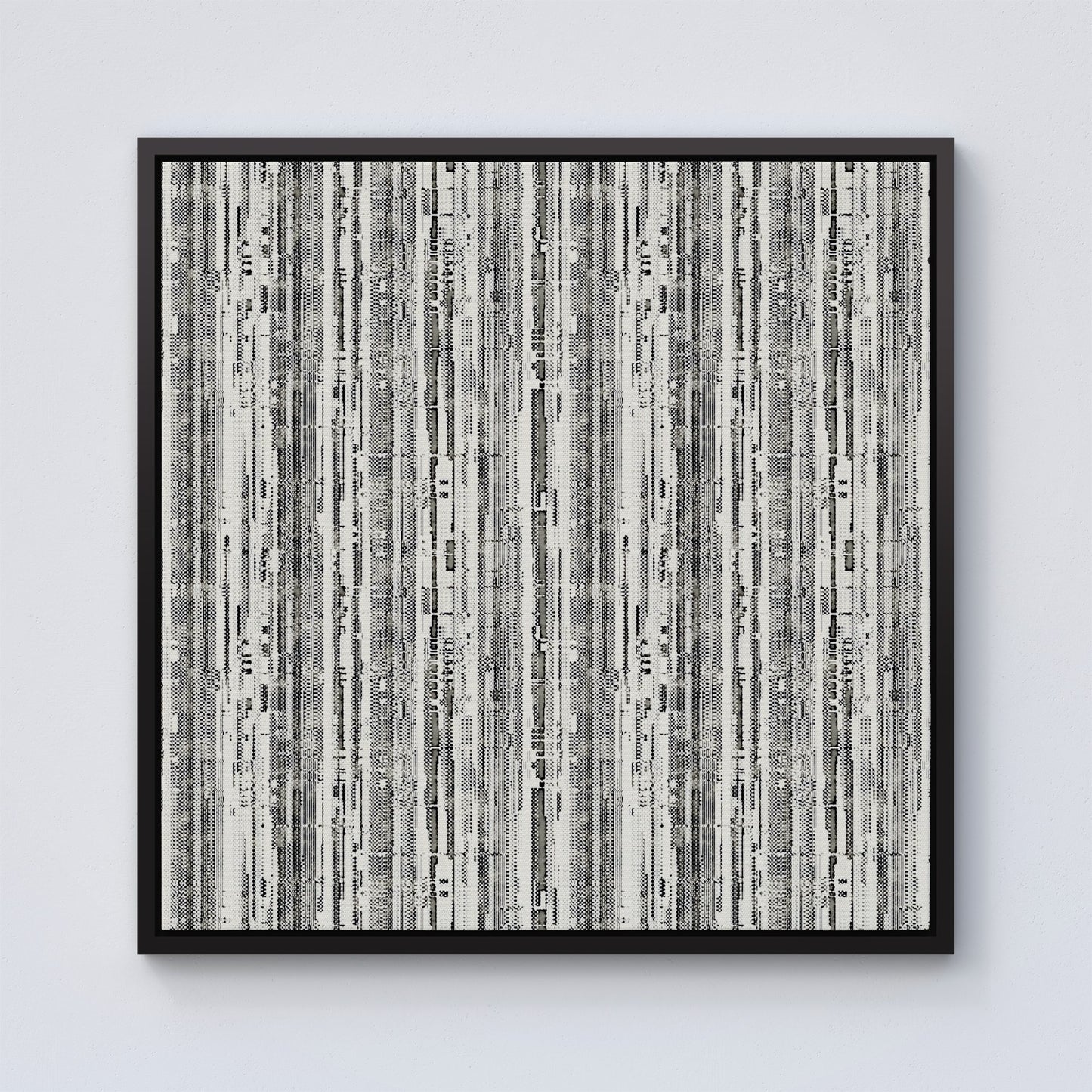 Washed Out Canvas Pattern Framed Canvas