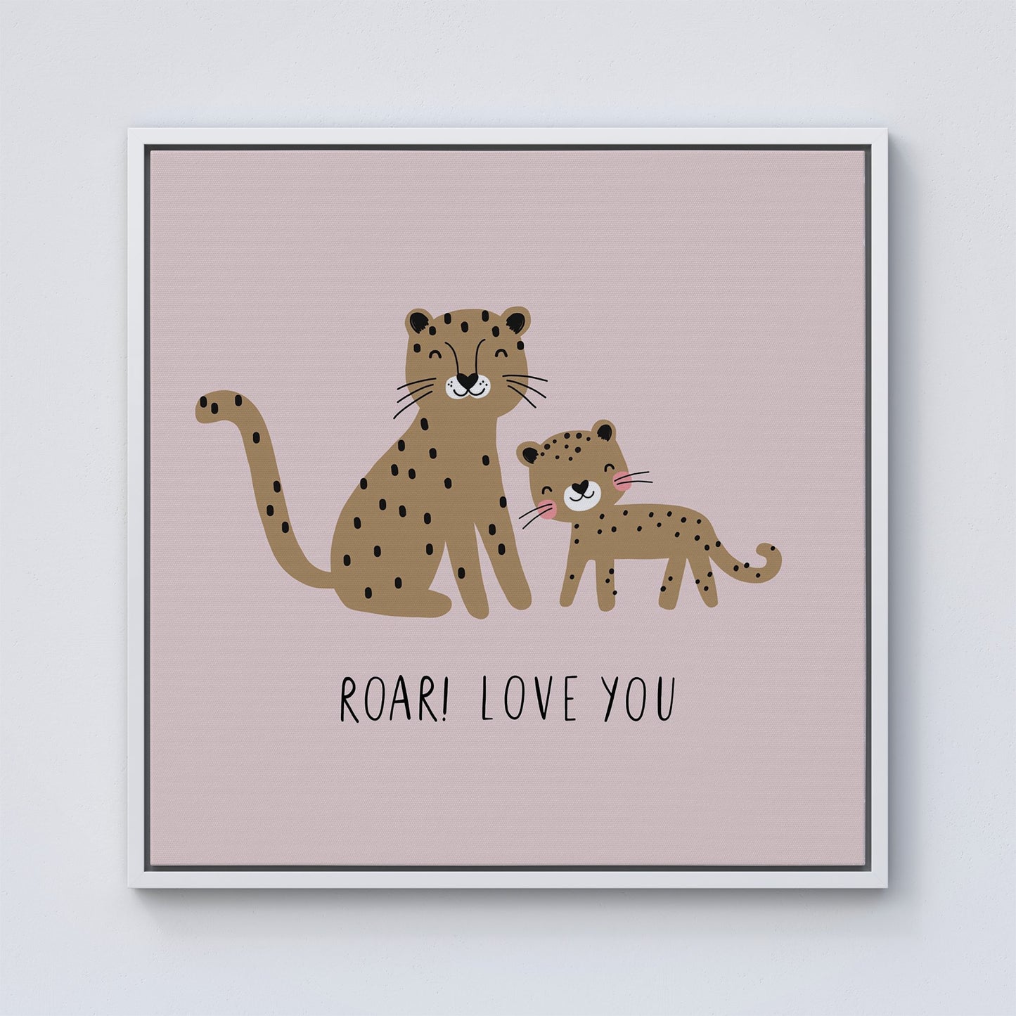 Roar! Love You Framed Canvas