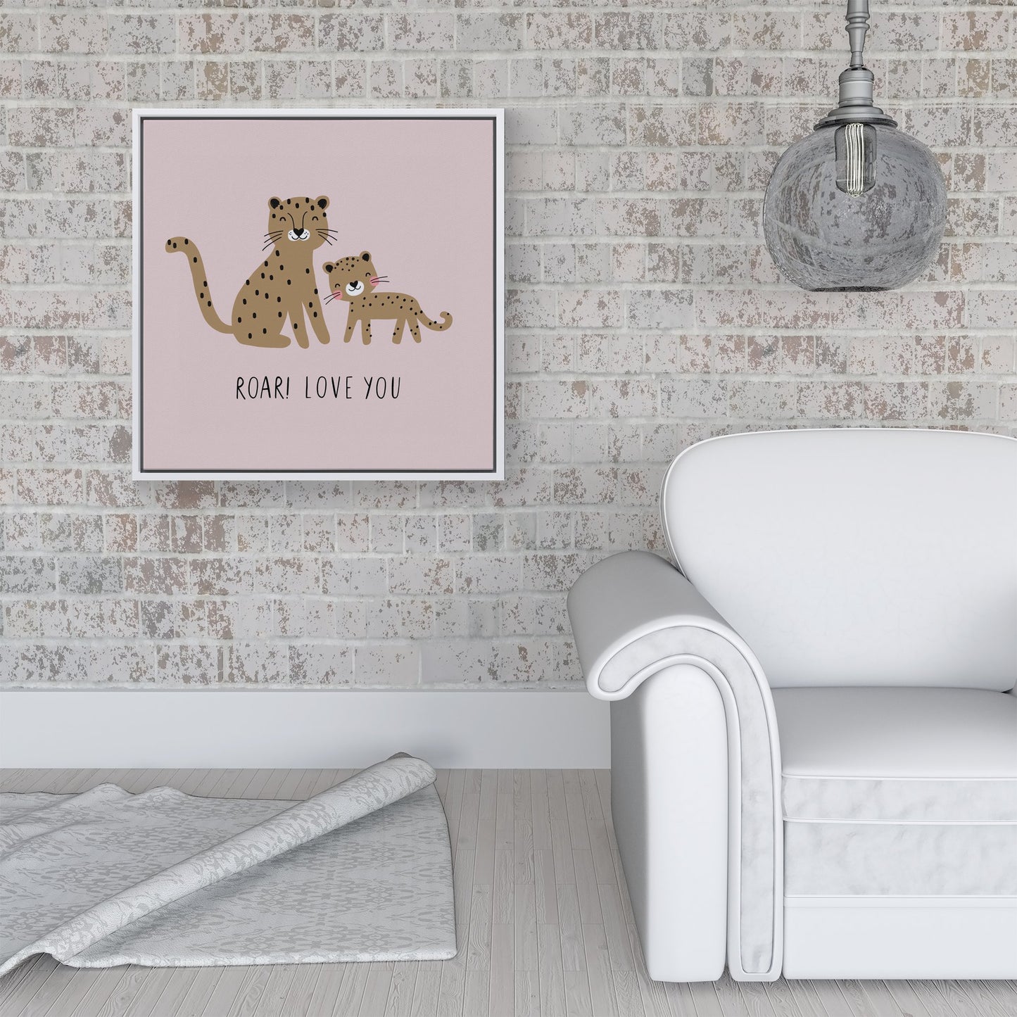 Roar! Love You Framed Canvas