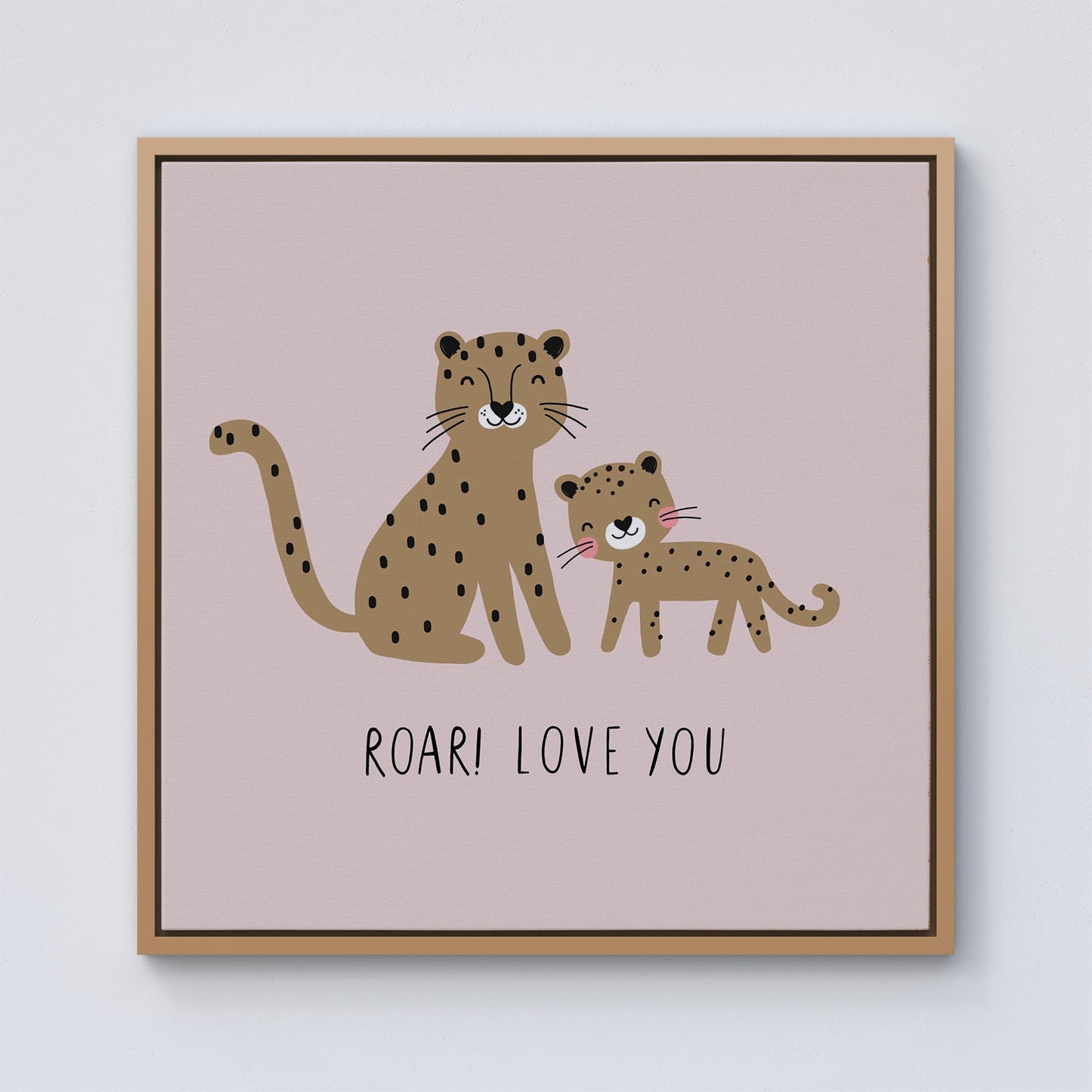 Roar! Love You Framed Canvas