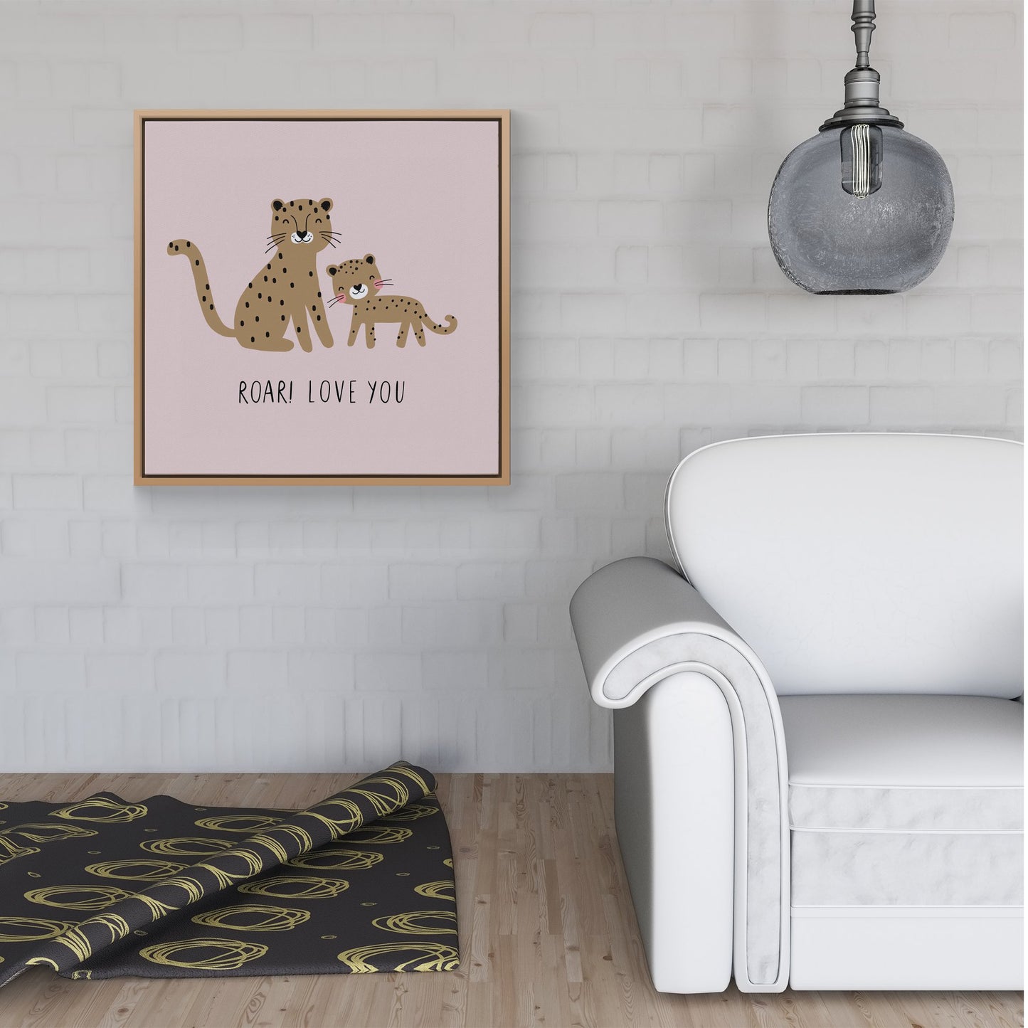 Roar! Love You Framed Canvas