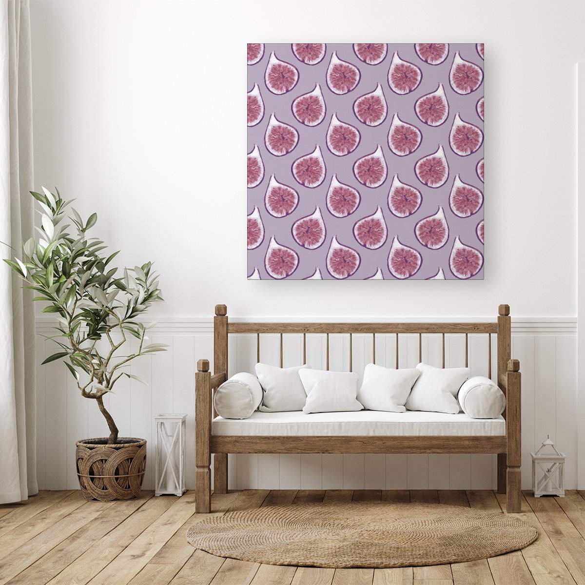 Modern Fig Pattern Canvas