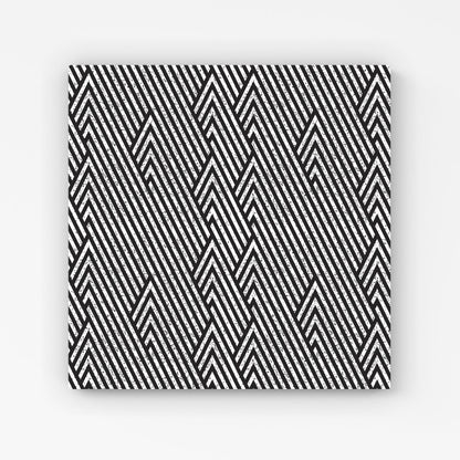 Oblique Black Grunge Pattern Canvas