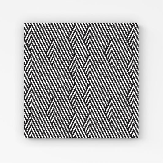 Oblique Black Grunge Pattern Canvas