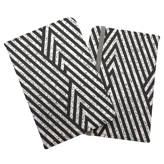 Oblique Black Grunge Pattern Passport Cover