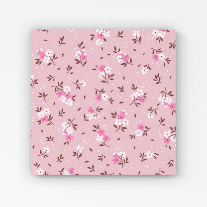 Pretty Pink Flower Pattern Canvas