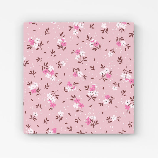 Pretty Pink Flower Pattern Canvas