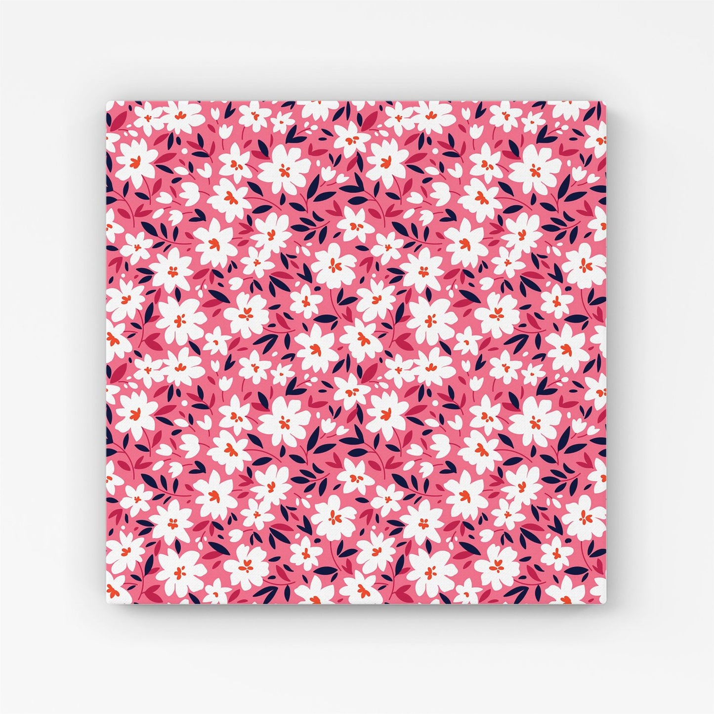 Small Cute White Flower Pattern Canvas