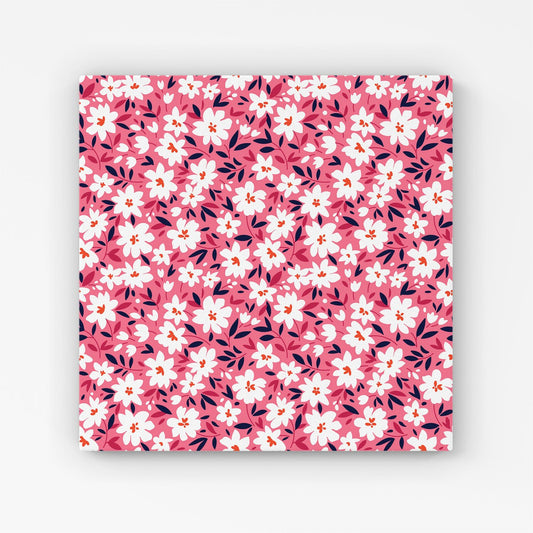 Small Cute White Flower Pattern Canvas