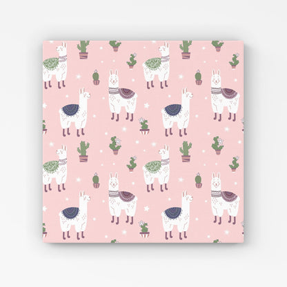 Happy Lama Canvas