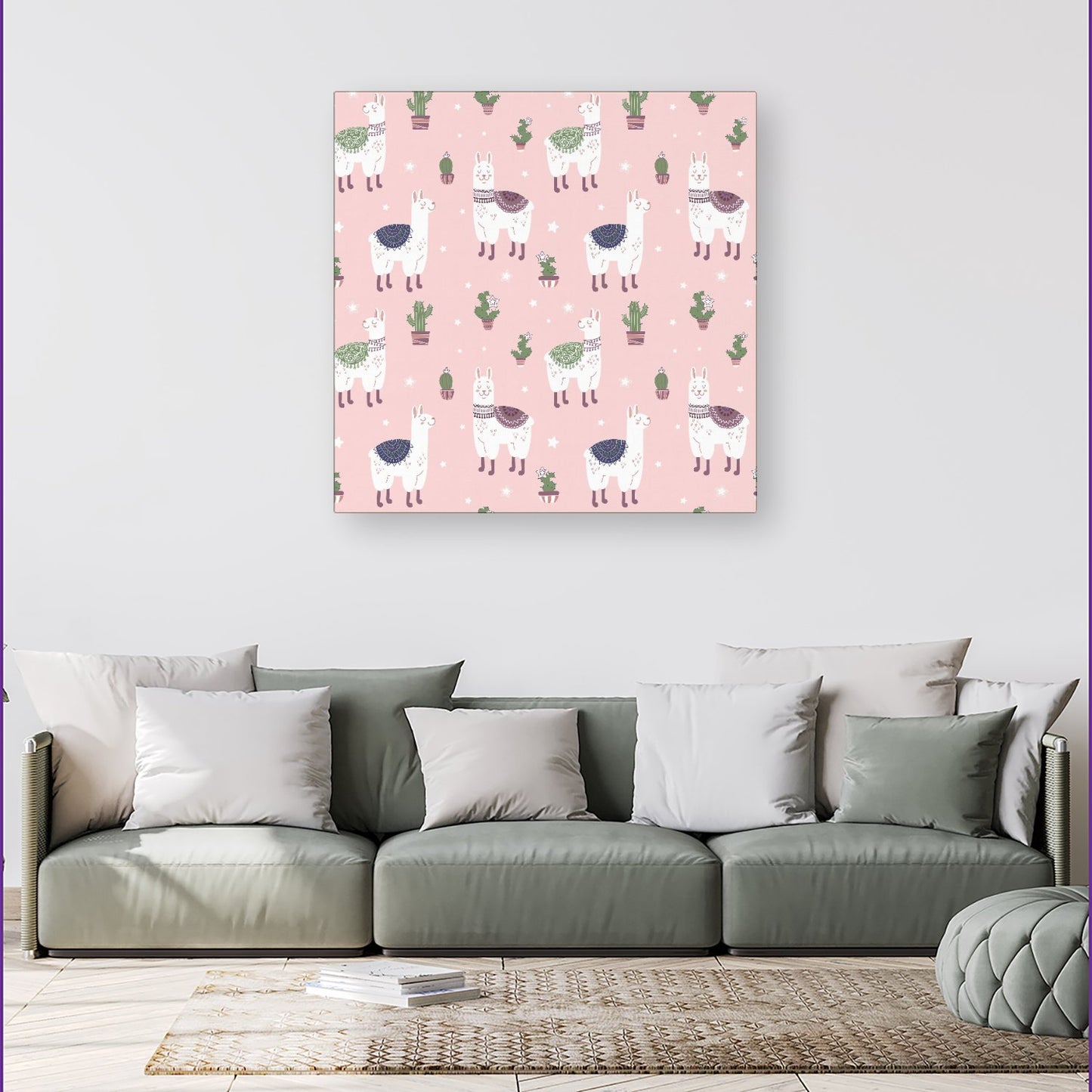 Happy Lama Canvas