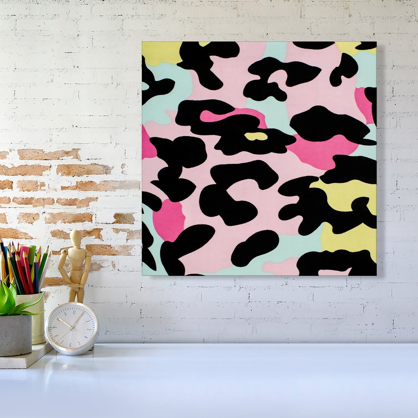 Colourful Leopard Print Canvas