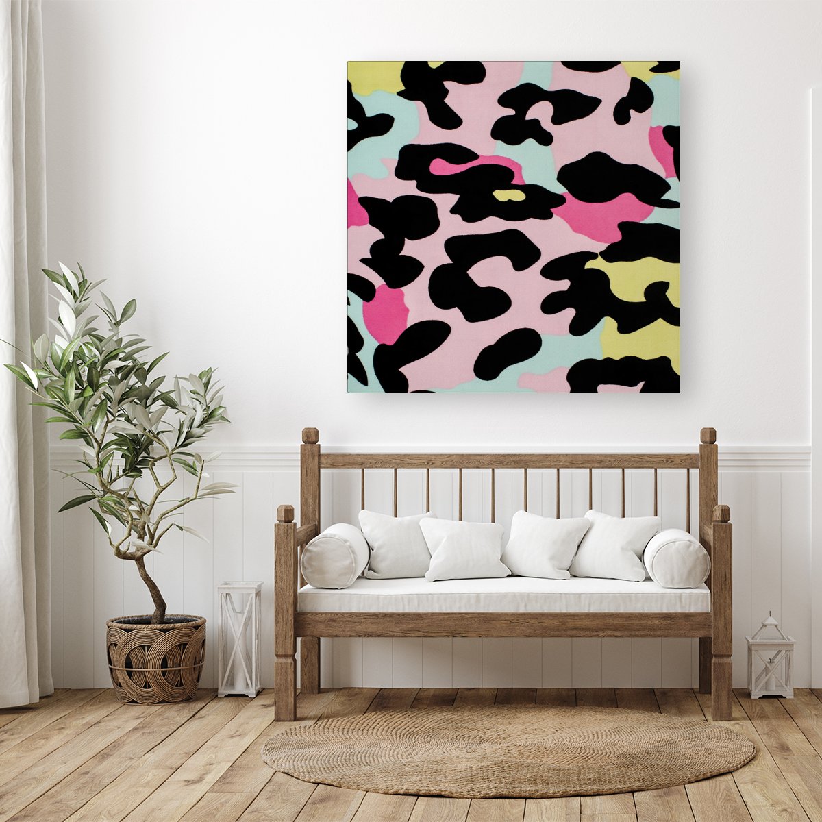 Colourful Leopard Print Canvas