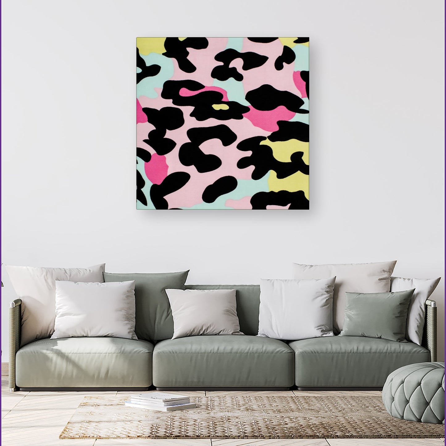 Colourful Leopard Print Canvas