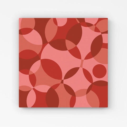 Red Circle Pattern Canvas